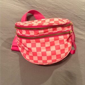 Pink Checkered Fanny Pack